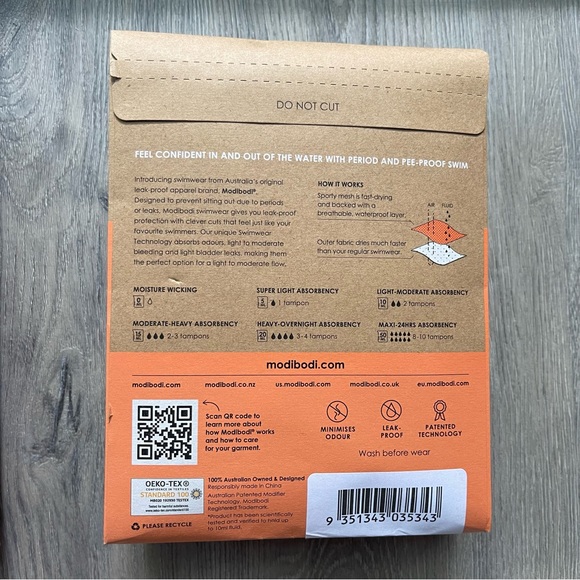 Modibodi Recycled Keyhole Crop Top + Hi-Waist Cheeky Briefs (Bloom Multi) - Picture 5 of 5